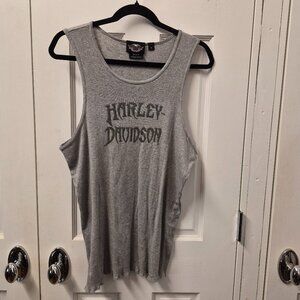 Harley Davidson Gray Rib Knit Tank Top